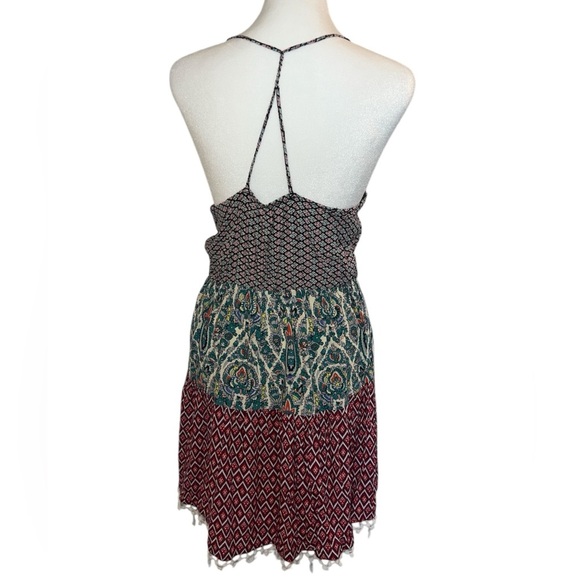 UMGEE | Women's Fall Color Festival Strappy Boho Tunic Mini Dress Size S - Picture 2 of 8